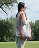 torby XXL TORBA HOBO XXL - szary, pomarańcz