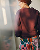 bluza bez kaptura damska Bordowa Bluza bez kaptura