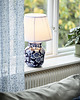 lampy stołowe Ceramiczna lampa stołowa z plisowanym kloszem Fanny