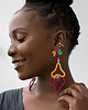 kolczyki soutache Kolczyki TIKI z zawieszką PULELEHUA