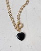 złote naszyjniki Naszyjnik łańcuszek Agat Czarny