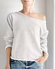 bluza bez kaptura damska Szara bluza cięta Bez ściągaczy
