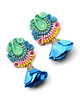 kolczyki soutache Sutaszowe kolczyki FUNCHAL z kwiatami