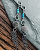 kolczyki wire wrapping Długie kolczyki boho z apatytem