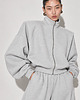 bluza bez kaptura damska Bluza Wow zipper grey