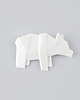 broszki Broszka Porcelanowa Origami Niedźwiedź Biała