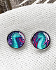 kolczyki szklane Sea Horses kolczyki wkrętki z konikami morskimi
