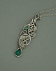 wisiory Oryginalny wisiorek zielony onyks wire wrapping