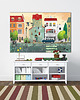 obrazy i plakaty do pokoju dziecięcego OBRAZ NA PŁÓTNIE -  100x70cm KOLOROWE KAMIENICE