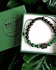 biżuteria męska OCHRONA, MIŁOŚĆ, ODWAGA - malachit, turmalin, onyks - bransoletka regulowana