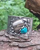 bransoletki wire wrapping Szary i niebieski - bransoletka regulowana