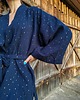 bluzki kimonowe damskie Kimono MUŚLINOWE The Sky ze zdobieniem