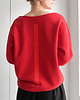 bluza bez kaptura damska Bluza damska oversize z czerwonym nadrukiem z tyłu