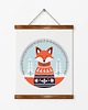 grafiki i ilustracje PLAKAT świąteczny zimowa ilustracja lis pokój dziecka
