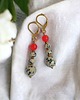 kolczyki z kamieniami UNIKATOWE kolczyki : red currant collection : kolczyki III