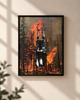 plakaty Plakat Fire Beetle - surrealistyczny kolaż