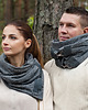tuby i kominy Szal, Komin UNISEX - Ciemnoszary dresowy