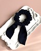 gumki do włosów Scrunchie Granat  z długimi odwiązywanymi uszkami