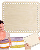 akcesoria różne Drewniana baza do koszyka na pieczywo 30x25cm Dno Spód do szydełkowania
