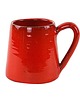 kubki Kubek ceramiczny czerwony, włoski design, lata 60, Włochy