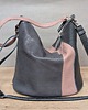 torby na ramię Bucket bag szaro-różówa