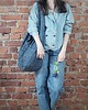 torby XXL Boogi Bag niebieska  torba hobo w stylu boho