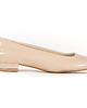 baleriny damskie SKÓRZANE BALERINKI ZAPATO 050-KOLOR BEŻ LAKIER