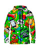 bluzy męskie Męska Bluza Expres Zamek DR.CROW Komiks Green