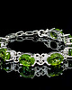 bransoletki srebrne Barokowe peridoty