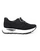 sneakersy damskie Sneakersy skórzane -  biało czarne  (7022)
