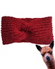 opaski do włosów Wełniana opaska handmade z alpaki i merino, miękka, ciepła, czerwona