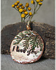 napisy dekoracyjne i tabliczki I love you - rustykalny dekor ceramiczny, zawieszka