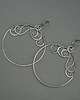 kolczyki wire wrapping Kolczyki duże koła wire wrapping kółka