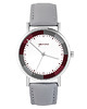 zegarki unisex Zegarek - Classic wine - szary, skórzany