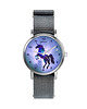 zegarki unisex Zegarek  mały - Jednorożec - nylonowy, szary