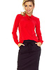 body damskie 140-3 Bluzka z wiązaniem z przodu - CZERWONA - L