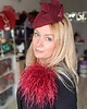 kapelusze damskie Corrie toczek z wełny  bordo