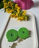 kolczyki soutache Kolczyki zielone małe koła lekkie