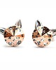 kolczyki swarovski Kolczyki - kryształy Swarovski - kotki Rose Gold Patina