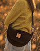 saszetka nerka Torebka crossbody z Czekoladowego Nubuku
