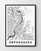 plakaty Plakat Kopenhaga  - mapa