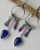 kolczyki srebrne Kolczyki srebrne -lapis lazuli-koła-
