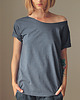 t-shirt damskie Grafitowy melanż Oversize