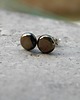 kolczyki wire wrapping Złota powłoka - kropki - sztyfty