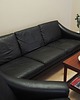 sofy i szezlongi Sofa skórzana czarna, lata 60, Eran M