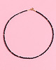 chokery Naszyjnik - krótki choker - czarny spinel