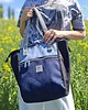 torby na ramię Niebiesko czarna torba Shopper z nubuku Idaho