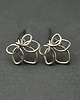 kolczyki wire wrapping Kolczyki sztyfty kwiat lotosu wire wrapping