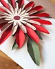 kartki scrapbooking Kartka z papierowym kwiatem  bordo