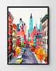 plakaty New York City  Nowy Jork - plakat ilustracja grafika